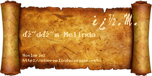 Ádám Melinda névjegykártya