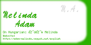 melinda adam business card